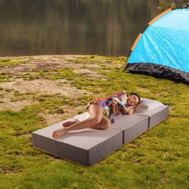 Materasso Futon Pieghevole Singolo 90×200 cm H18 TRAVEL in Waterfoam Ortopedico, Sfoderabile e Lavabile, Ideale per Casa, Ospiti e Campeggio