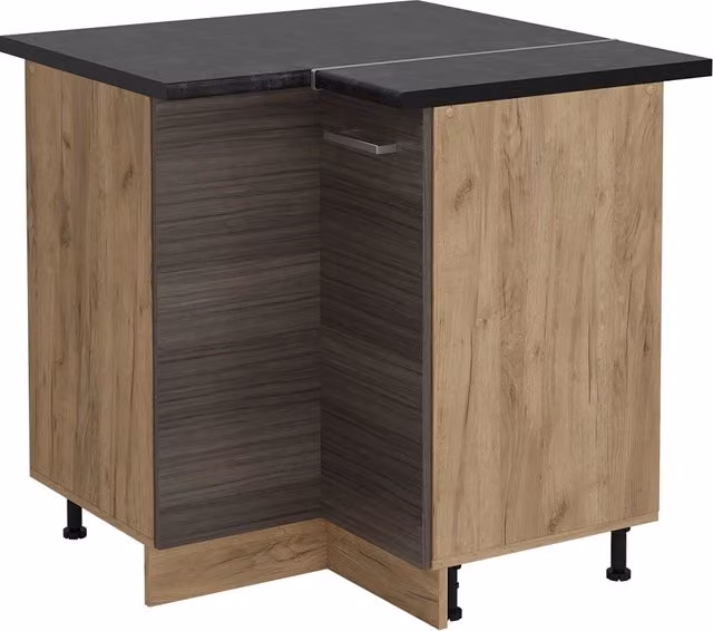 Mobile ad angolo cucina R-Line Grigio nobile/Rovere dorato 75.6 cm, PL Antracite Vicco