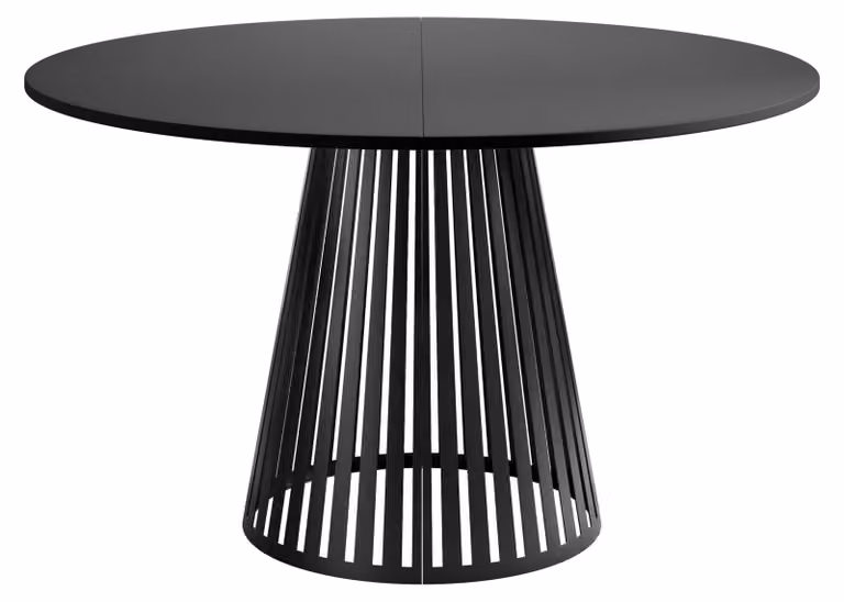 MIRJAN24 Tavolo Cone 120, tavolo da pranzo, gambe in acciaio (colore: nero / nero)