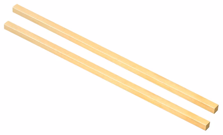 Barre di ottone quadrate, 7 x 7 mm, lunghezza 0,25 metri, 2 pezzi, massicce, per uso artigianale
