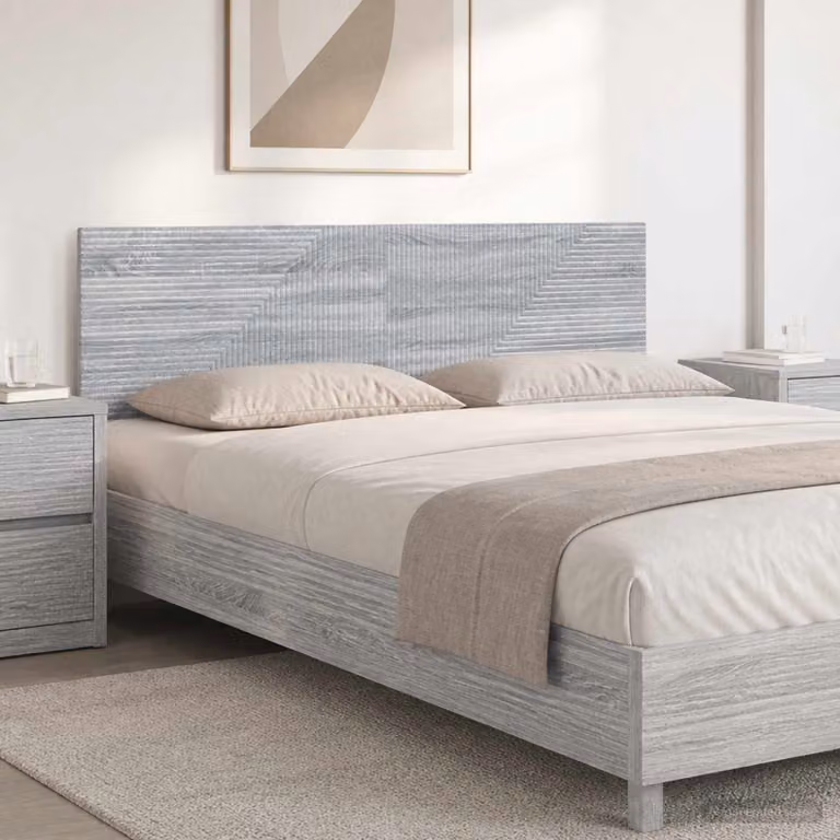 Testiera da muro vidaXL HAARLEM grigio con ripiano integrato in legno ingegnerizzato L: 180 cm, H: 50 cm, P: 4 cm