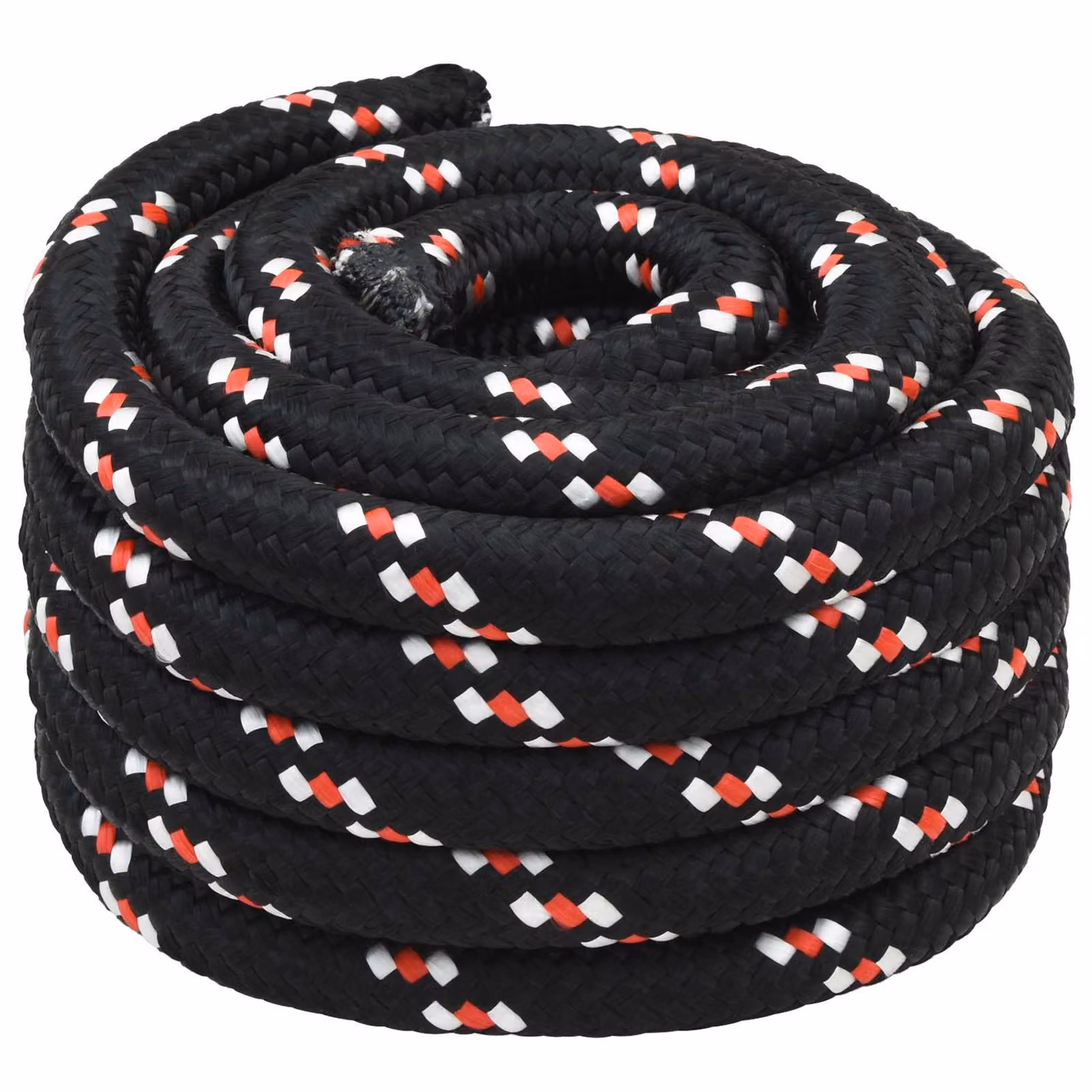 Corda multiuso vidaXL in plastica, Nero e Rosso, Diametro: 50 mm, Lunghezza: 25 m