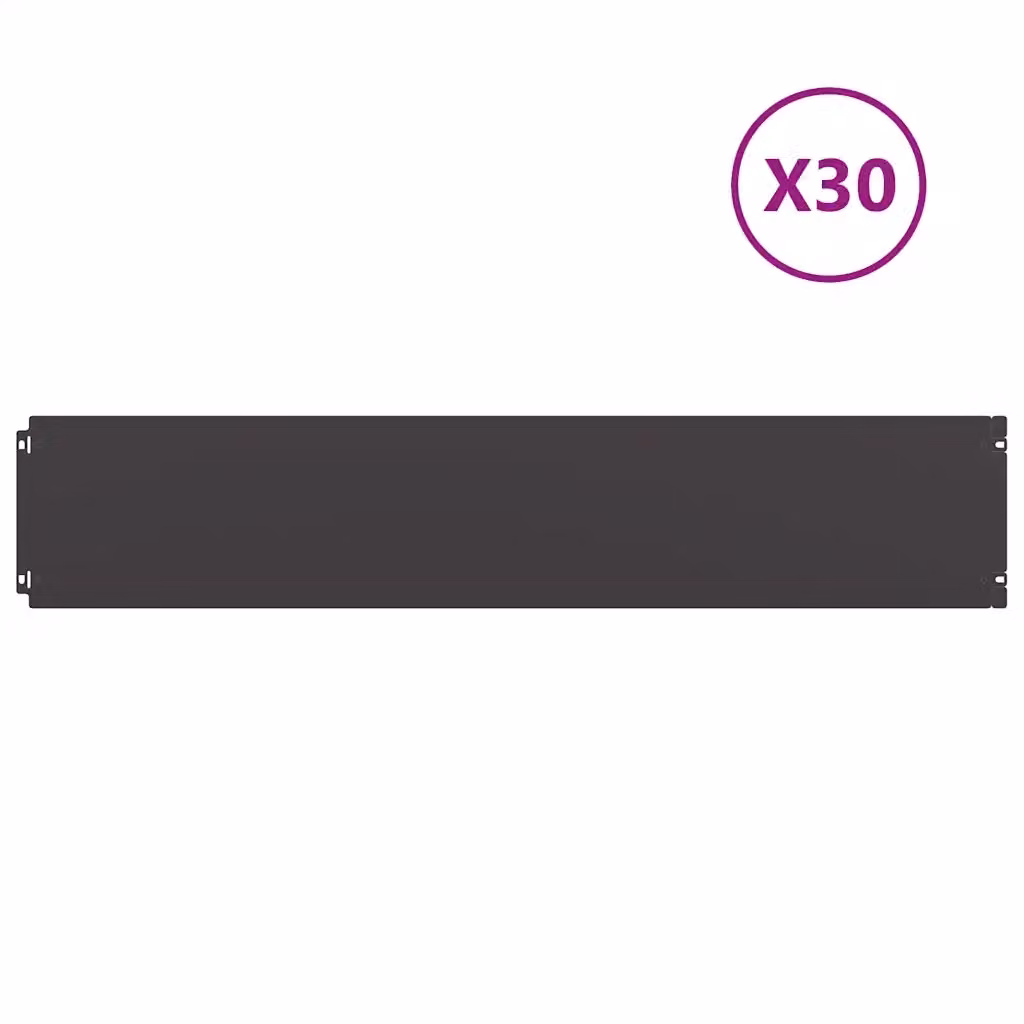 Bordure per prato vidaXL in acciaio laminato a freddo, colore nero, 30 pezzi – 2
