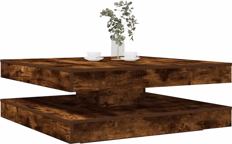 Maison Exclusive - Tavolino da Caffè Girevole a 360 Gradi Rovere 90x90x34,5 cm