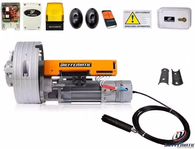 Kit automazione Dieffematic per motore con freno per serranda 230V 220V fino a 140kg in alluminio multicolore