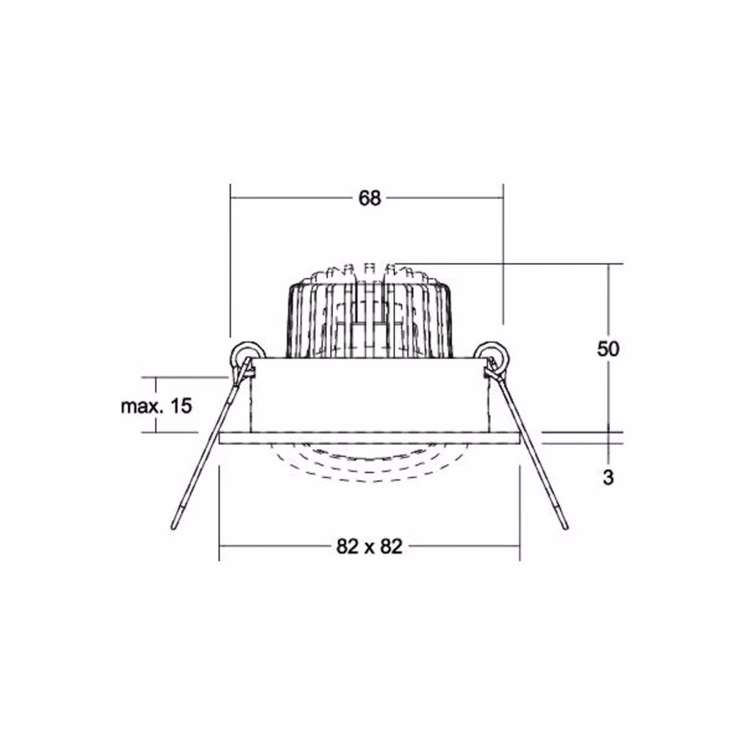 BRUMBERG Faretto da incasso a LED Tirrel-S, dimmerabile, bianco opaco Tirrel S, dimmerabile, Bianco / Opale, Soggiorno / Sala da pranzo, Alluminio, Downlight