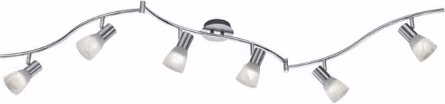 Lampada da Soffitto 6 Spot E14 Orientabili Levisto Nichel Trio Lighting