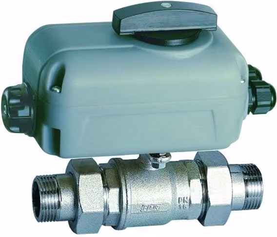 Valvola di zona a sfera a due vie a passaggio totale Far 303915230 in ottone cromato argento