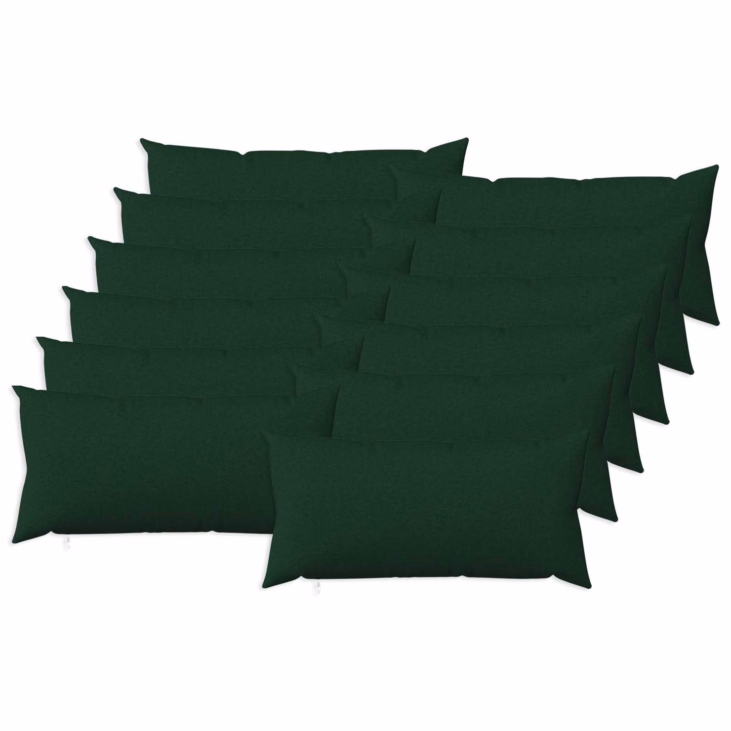 Set di 12 federe vidaXL HEERLEN in tessuto verde, L 40 cm x P 80 cm