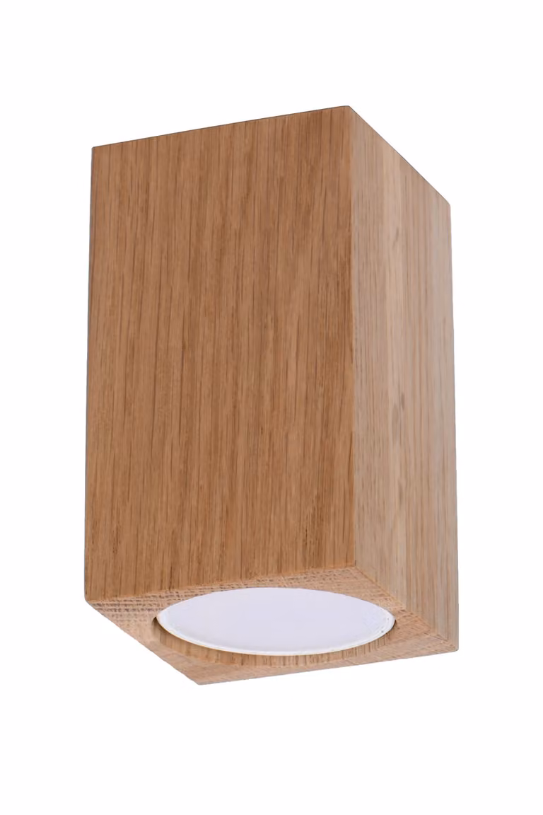 Lampada da soffitto KEKE 10 rovere 1xGU10 10W legna 10x6x6cm Sollux Lighting