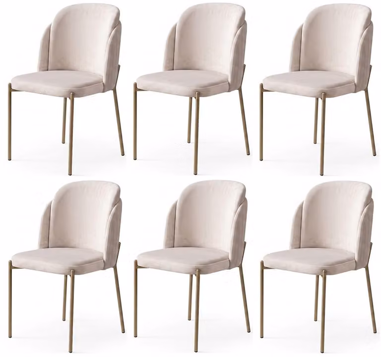 Sedie dal design moderno, bianche, ideali per la sala da pranzo, confortevoli, imbottite e pratiche