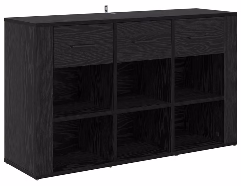 Credenza Rovere Nero 100 x 30 x 59,5 cm Legno multistrato