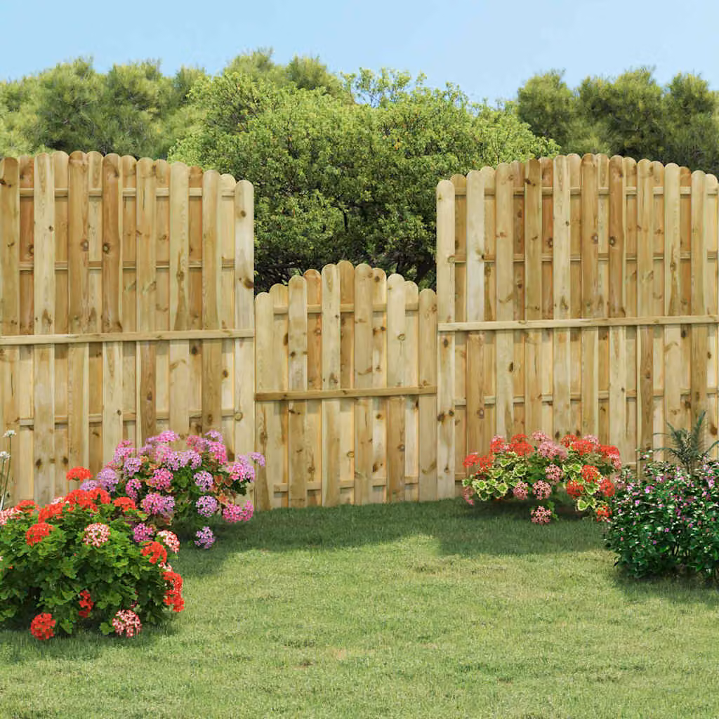 Cancello da giardino a battente vidaXL in legno, disponibile in verde o marrone, L: 100 cm, H: 125 cm