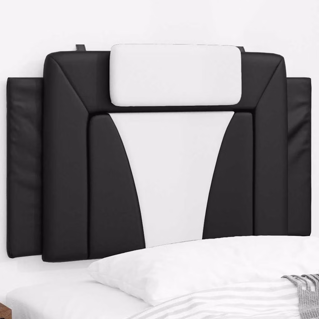 vidaXL Cuscino Testiera Viana Nero e Bianco 90 cm in Similpelle