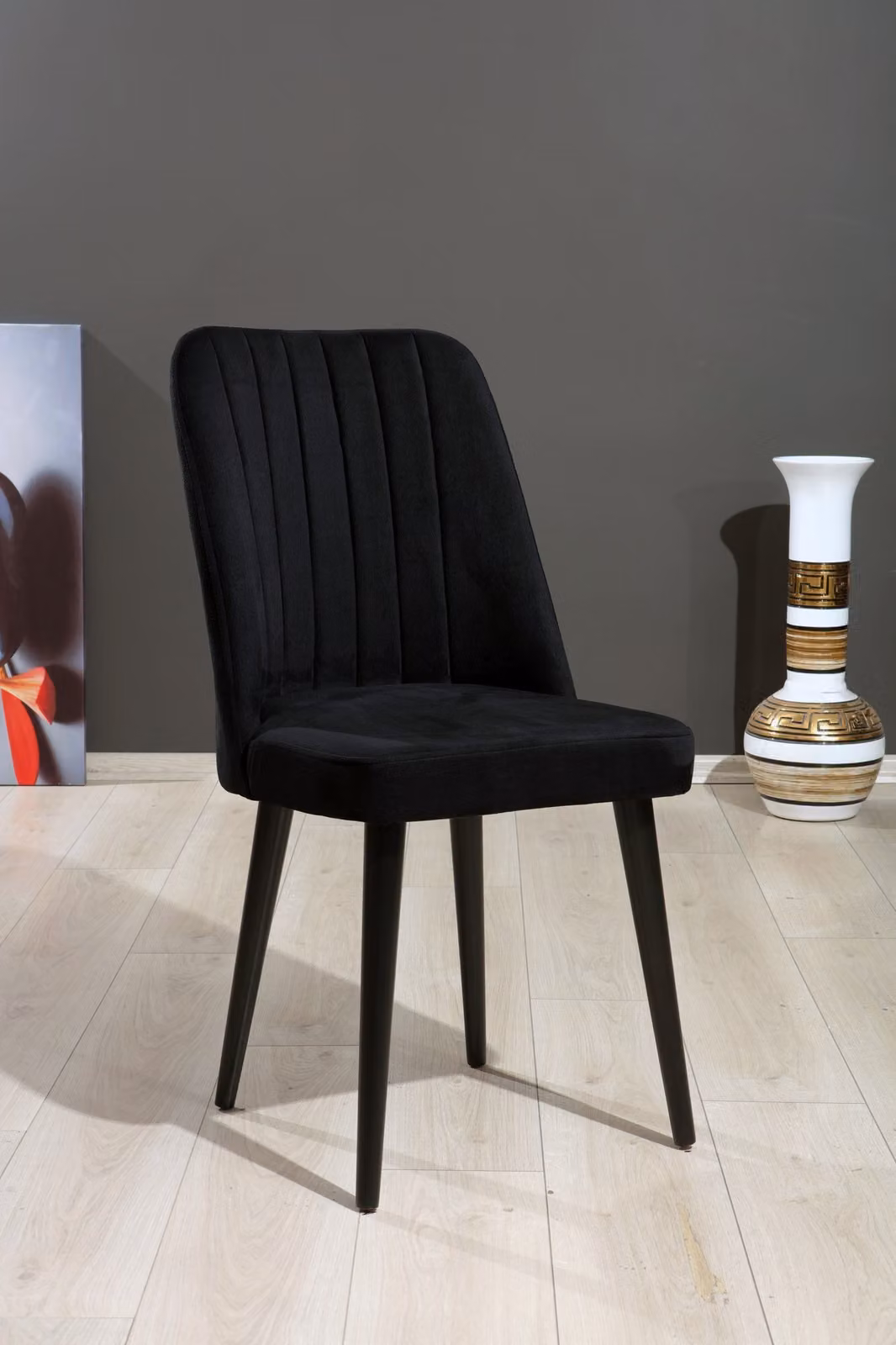 Skye Decor, Vega - Black, set di sedie (4 pezzi), nero, 100% MDF, 46 x 45 x 92 cm