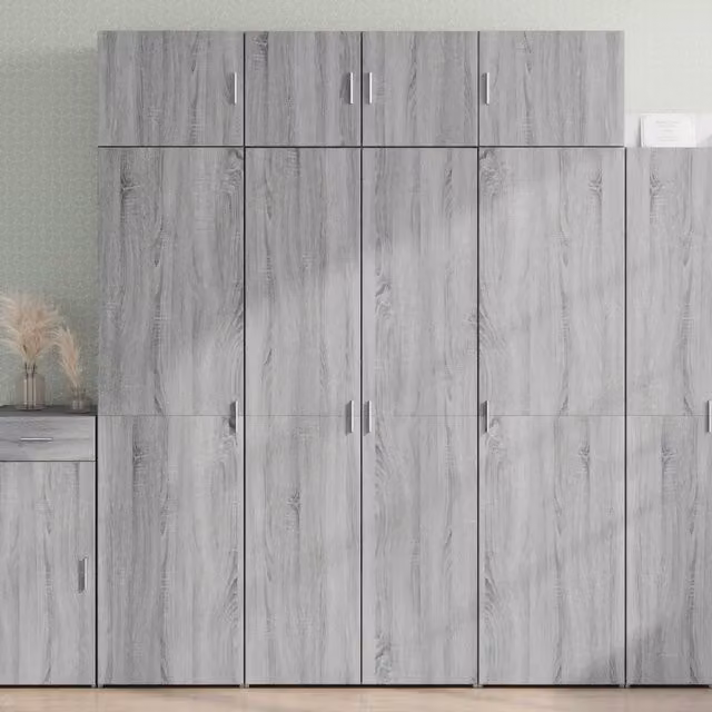 Credenza Grigio Sonoma 80x42,5x185 cm in Legno Ingegnerizzato 3281439