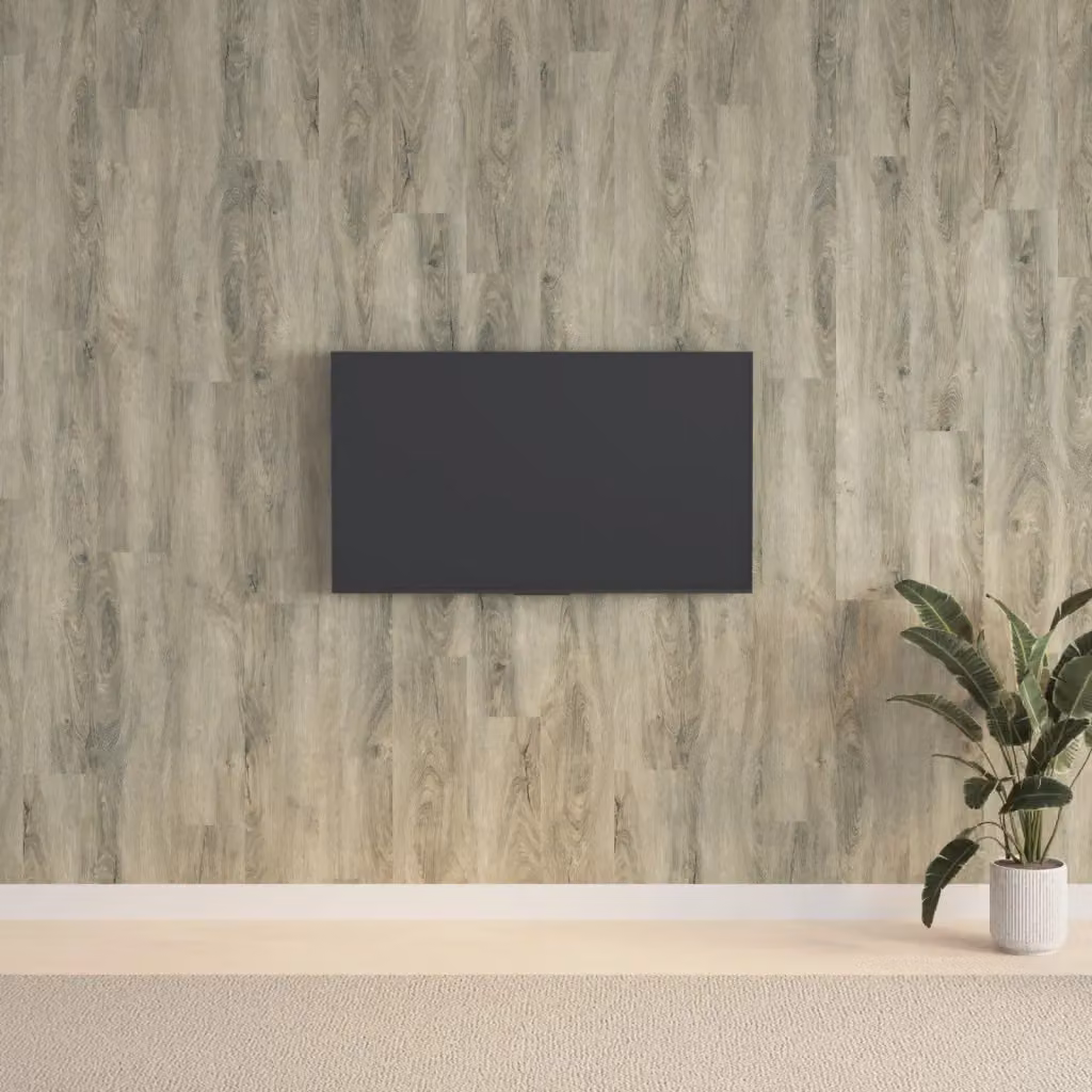 Pannelli da parete effetto legno grigio in PVC vidaXL, 2,06 m²