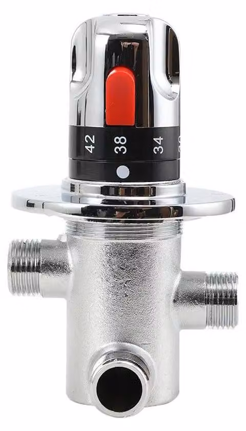 Miscelatore d'acqua - Valvola termostatica miscelatrice a 3 vie, DN15 - Temperatura: 20–60 °C - Per acqua potabile - Protezione contro scottature