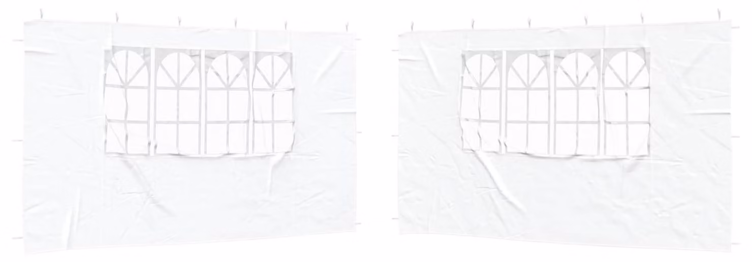 Parete per tenda da festa 2 pcs 400 x 195 cm Bianco