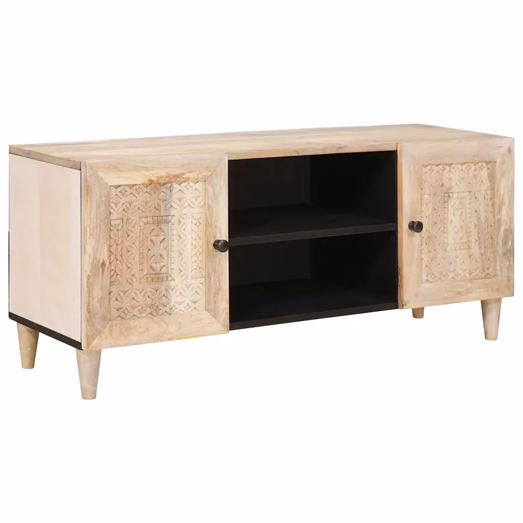 Unità TV vidaXL in legno multistrato bianco con design minimalista, L 105 x P 33 x H 46 cm