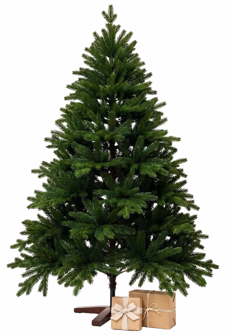 Albero di Natale NORDMANN 180 in polietilene verde 127x180 cm