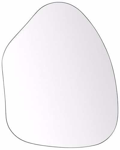 Beliani Specchio decorativo ovale moderno e minimalista con cornice in metallo e ferro per il soggiorno 70 x 92 cm Nero