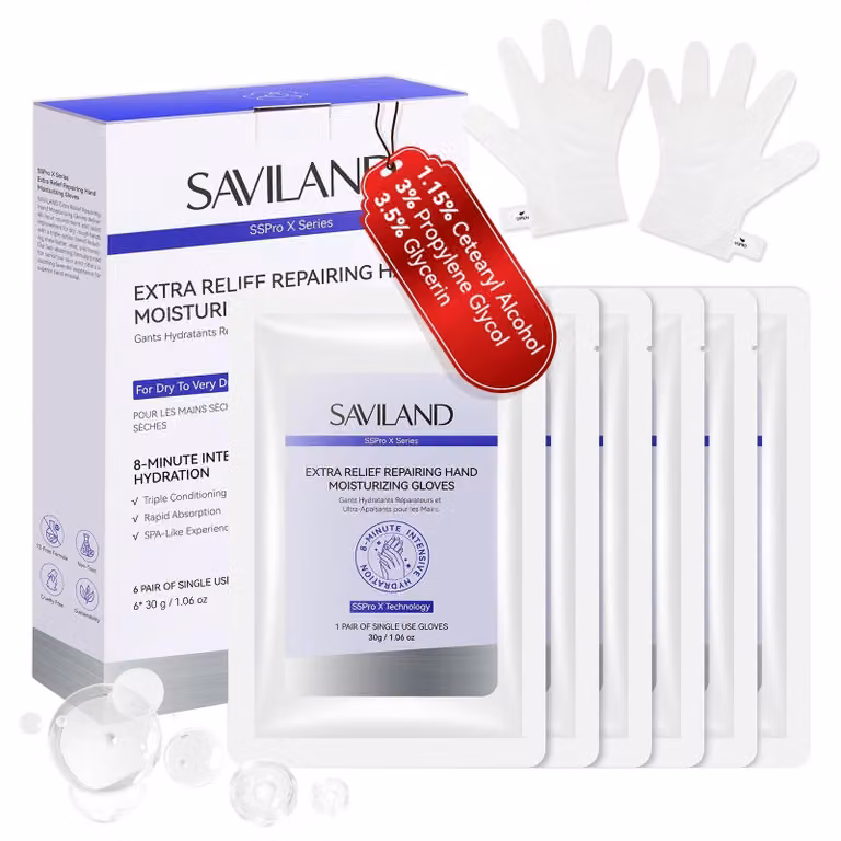 Solidchoice - Set di 6 maschere per le mani, ideali per pelli secche