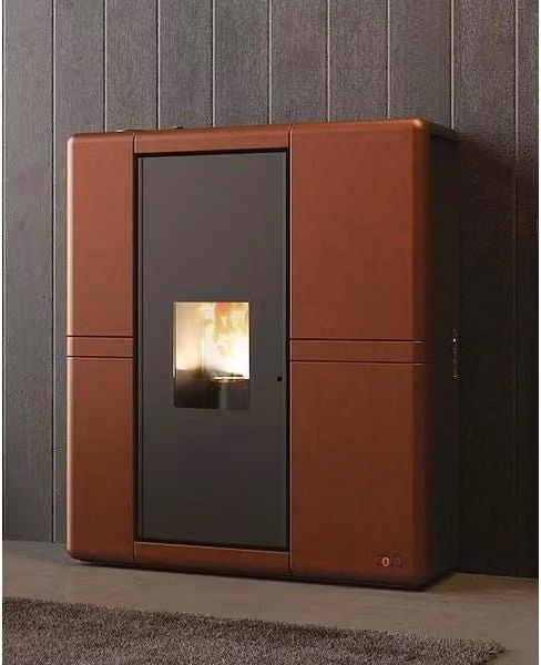 Stufa a pellet Cola LS6MX80Y colore Bronzo con efficienza del 92,8% e potenza di 19,8 kW