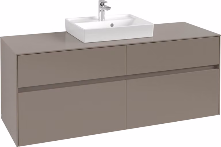 V&B Collaro mobile da toilette 140x54,8x50cm, WT mi, LED 10 W, blu volc