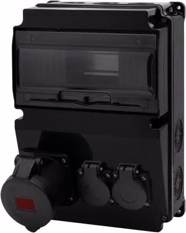 LAGO 10M SCENIC distributore nero - prese diritte 32A/5P, 2x230V F3.2664