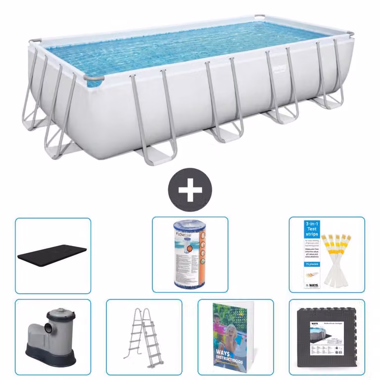 Bestway Power Steel, piscina rettangolare - 549x274x122 cm - 6 pezzi, modello S563