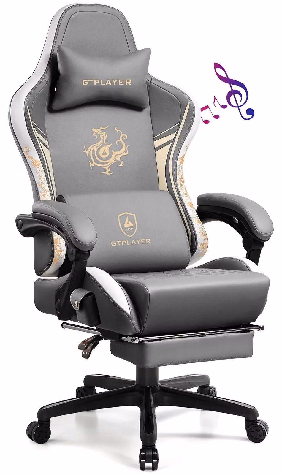 Sedia da gaming - Sedia da ufficio - Sedia da gaming - Sedia da ufficio - Sedia da gaming per scrivania - Altoparlanti Bluetooth