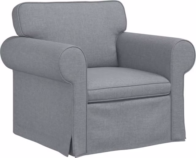 Divano angolare moderno in tessuto grigio con struttura in metallo per il tuo soggiorno L/P/H: 95 x 82 x 80 cm