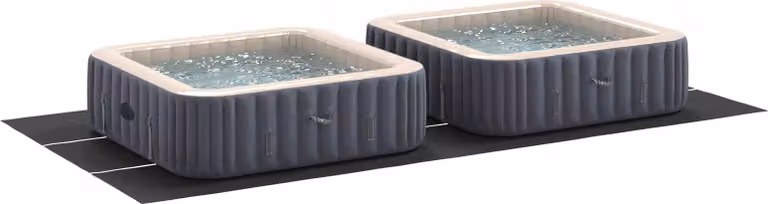 Telo per Fondo Piscina Regolabile Nero 640 x 321 x 0,1 cm