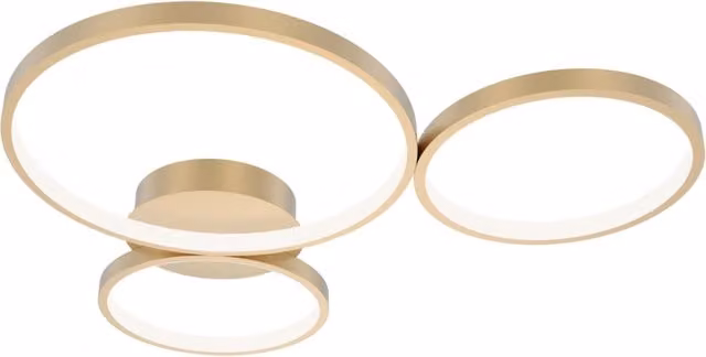 Plafoniera LED moderna Italux MAVER con 3 anelli in oro/ottone 40W