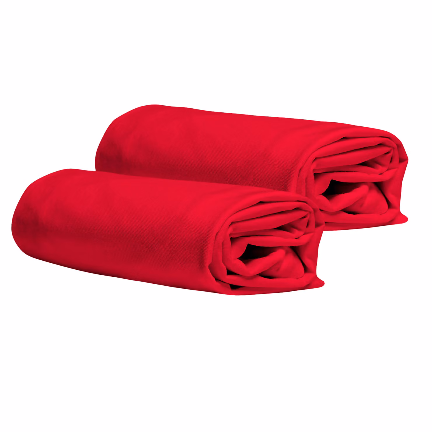 DaunenStep Set di 2 federe copricuscino in jersey Vivacolor colore rosso con chiusura a zip – 2