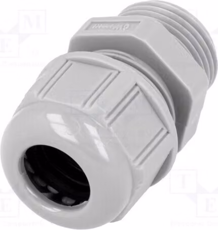 1 x Raccordo per cavo IP68, filettatura M20, materiale: grigio scuro, codice prodotto: 93600-0349, codice interno: 7000.7823.0, quantità: 1,5