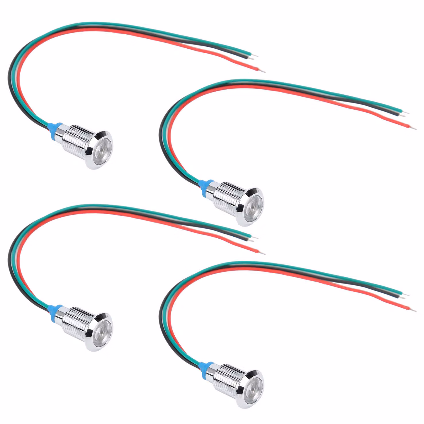 LED rotondi precablati, LED rotondi, LED rotondi impermeabili, LED a doppio colore, indicatore luminoso, Mini LED rotondi