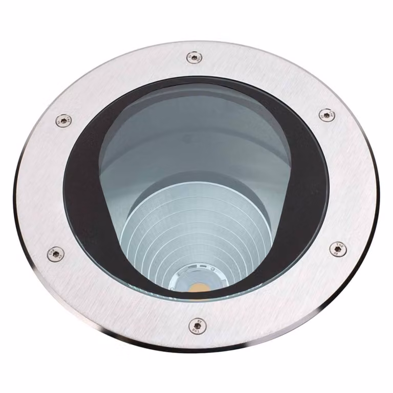 Albert Leuchten Titus 16W orientabile, fattotto da incasso a terra con tecnologia LED, Alluminio / Grigio / Zincato, Alluminio, Faretto da incasso da terra