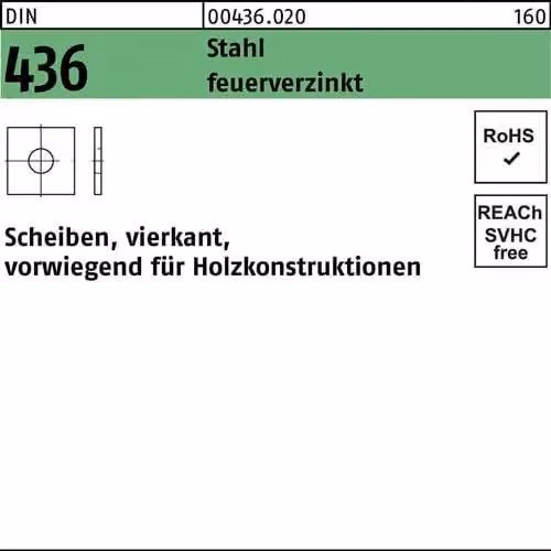 Rondelle Reyher DIN 436 acciaio 11 ignifugo tZn 004360200110000 (100 pezzi)