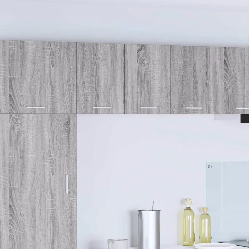 Armadio pensile da cucina moderno vidaXL in MDF, Grigio e Bianco, L: 30 cm, P: 31 cm, H: 40 cm