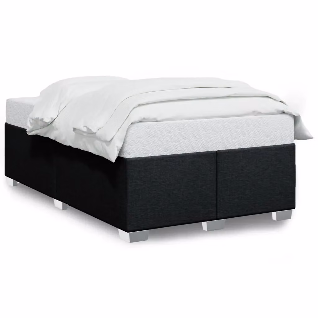 Giroletto senza materasso vidaXL in tessuto nero con doghe in legno L 120 cm x P 200 cm – 2