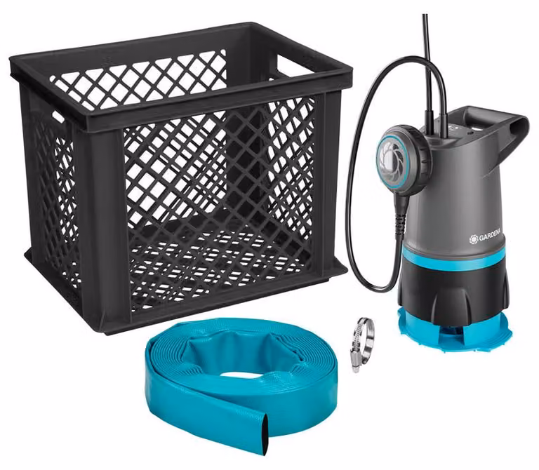 GARDENA 09019-47 GARDENA Schmutzwasser-Tauchpumpe Hochwasser-Set 20000 BASIC 550 W