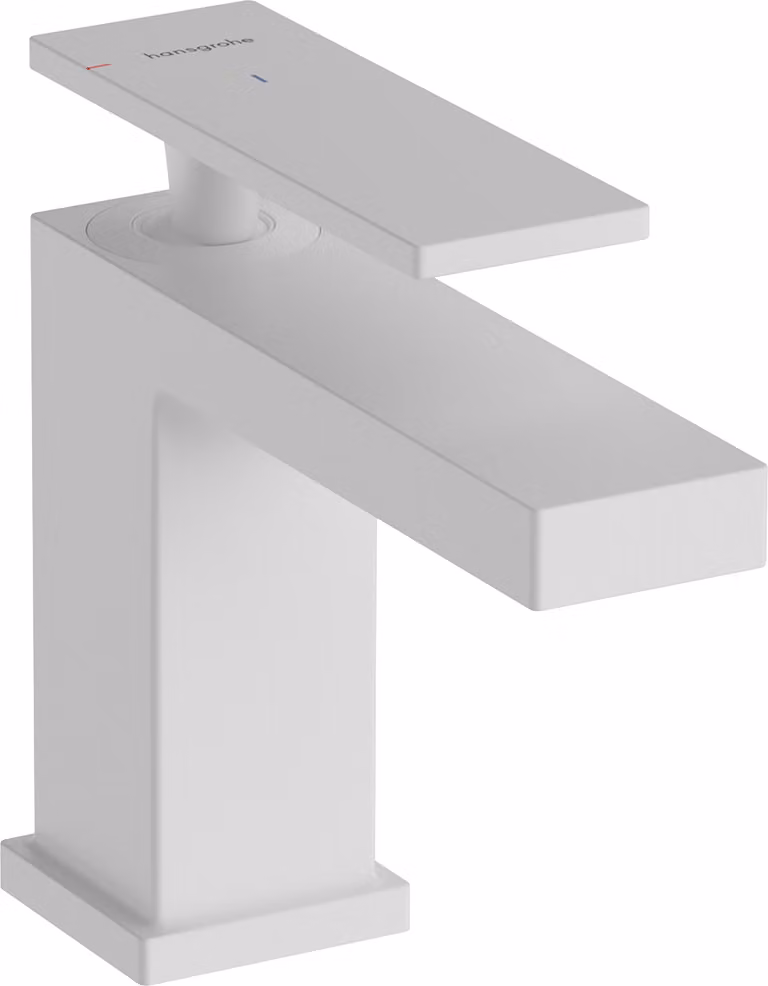Mitigeur monocommande de lavabo hansgrohe Tecturis E 80, portée 122 mm, gicleur à tirette, CoolStart, 73004700, 73004700