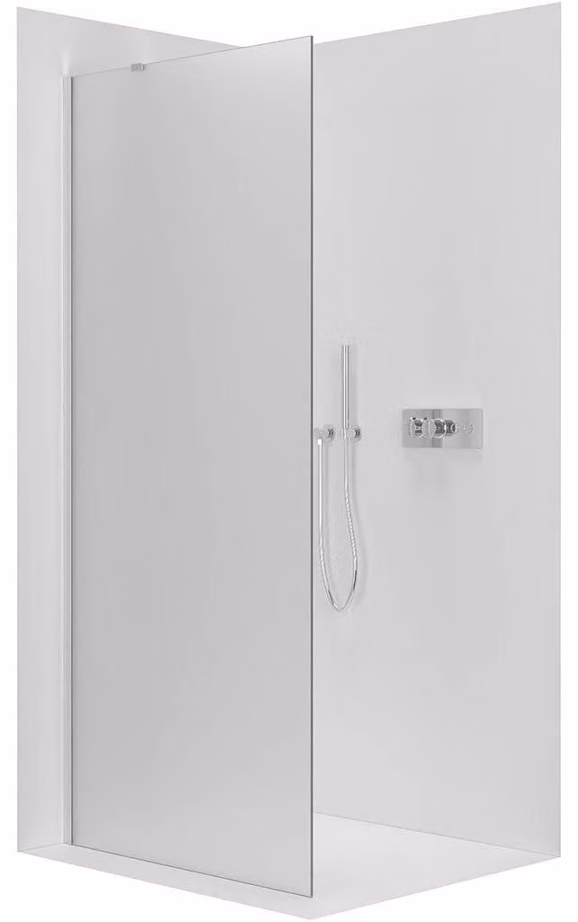 Pannello doccia angolare Walk-in Onyx Y L/P - 8 mm - cromo, vetro opaco - 90x200 cm