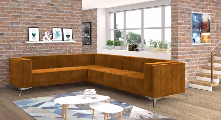 Ecksofa L-Form Stoff Couch Wohnlandschaft Garnitur Design Modern Sofa Sofas