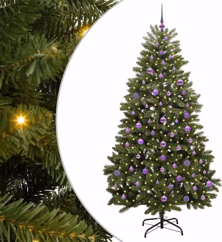 Albero di Natale artificiale Verde 210 cm PVC e Metallo