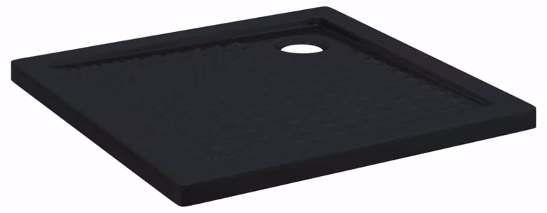 Piatto doccia con punti antiscivolo, 80 x 80 x 4 cm, in ABS, colore nero