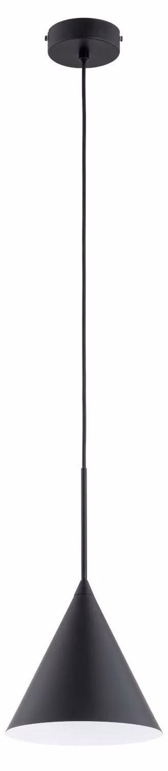 Lampada a sospensione FABO nera 1xE27x15W in metallo, dimensioni: 90x20,5x20,5 cm, IP20, Alfa