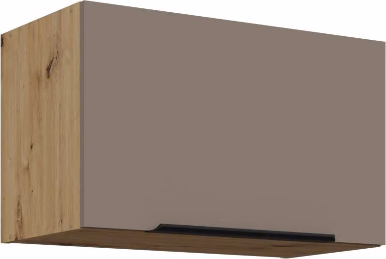 Mobile cappa aspirante LUNARA - larghezza 60 cm, beige scuro / rovere artigianale